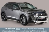 Schwellerrohre oval mit Tritt für PEUGEOT 2008...