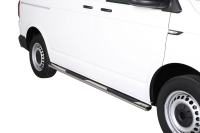 Schwellerrohre oval mit Tritt für VW T6 & T6.1 ab Bj.15- Edelstahl mit TÜV