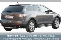 Schwellerrohre oval mit Tritt für MAZDA CX7 2008-10 Edelstahl 95x52mm mit TÜV