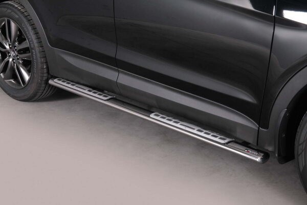 Schwellerrohre Design für HYUNDAI Santa Fe DM 2012> Edelstahl mit TÜV