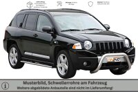 Schwellerrohre Design für JEEP Compass PK 2007-10 Edelstahl mit TÜV