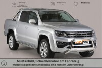 Schwellerrohre Design für VOLKSWAGEN Amarok 2H 2010> Edelstahl TÜV