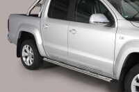 Schwellerrohre Design für VOLKSWAGEN Amarok 2H 2010> Edelstahl TÜV