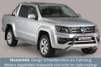 Schwellerrohre Design für VOLKSWAGEN Amarok 2H 2010> Edelstahl