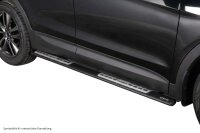 Schwellerrohre Design SCHWARZ für HYUNDAI Santa Fe DM 2012> Edelstahl mit TÜV