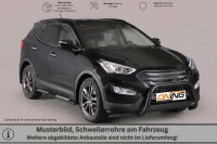 Schwellerrohre Design SCHWARZ für HYUNDAI Santa Fe DM 2012> Edelstahl mit TÜV