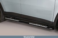 Schwellerrohre Design SCHWARZ für HYUNDAI Santa Fe DM 2012> Edelstahl mit TÜV