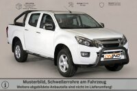 Schwellerrohre Design SCHWARZ für ISUZU D-Max ATFR 2012 > Doppelkabine mit TÜV