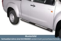 Schwellerrohre Design SCHWARZ für ISUZU D-Max ATFR 2012-2019 Space Cab mit TÜV
