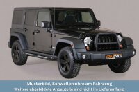 Schwellerrohre Design SCHWARZ für JEEP Wrangler JK 5 Türer 2011> mit TÜV