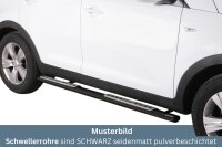 Schwellerrohre Design SCHWARZ für KIA Sportage SLS 2010> Edelstahl mit TÜV