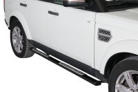 Schwellerrohre Design SCHWARZ für LAND ROVER Discovery 4 LA Edelstahl mit TÜV