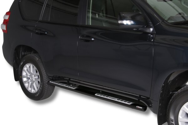 Schwellerrohre Design SCHWARZ für TOYOTA Land Cruiser J15 150 5-Türer Bj.2009> mit TÜV