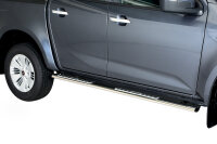 Schwellerrohre Design für ISUZU D-Max Bj.2020- Doppelkabine Edelstahl mit TÜV