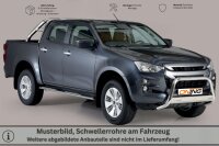 Schwellerrohre Design für ISUZU D-Max Bj.2020- Doppelkabine Edelstahl mit TÜV