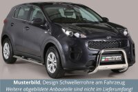 Schwellerrohre Design für KIA Sportage QL ab Bj. 2016- Edelstahl