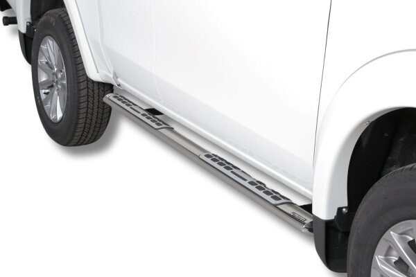 Schwellerrohre Design für MITSUBISHI L200 Club Cab Bj. 2015-18 Edelstahl