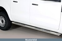 Schwellerrohre Design für TOYOTA HiLux Doppelkabine ab Bj.2015- Edelstahl poliert mit TÜV