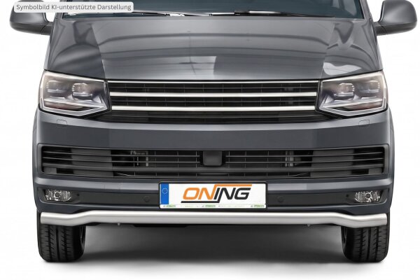Frontbügel Edelstahl für VW T6 2015-2019 Ø60mm breit niedrig Gutachten