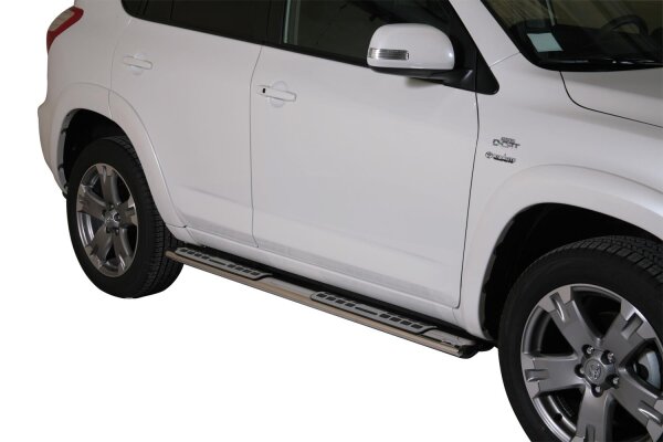 Schwellerrohre Design für TOYOTA RAV 4 2010-12 Edelstahl mit TÜV