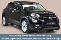 Schwellerrohre Design Schwarz für Fiat 500X Edelstahl mit TÜV