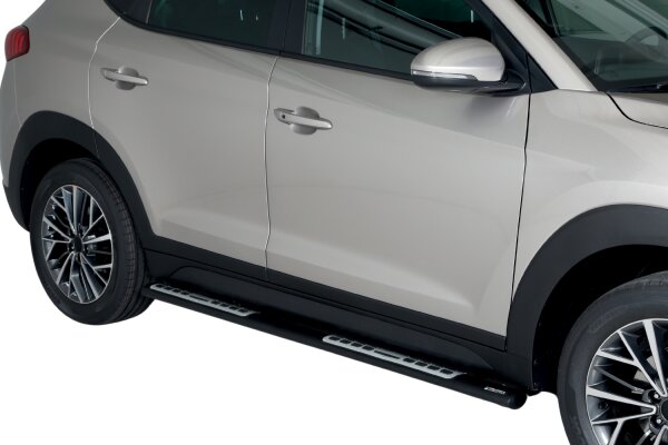 Schwellerrohre Design Schwarz für HYUNDAI Tucson TL ab Bj. 2015- mit TÜV