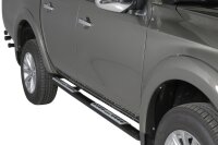 Schwellerrohre Design Schwarz für MITSUBISHI L200 KJOT Doppelkabine Bj.2015- TÜV
