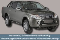 Schwellerrohre Design Schwarz für MITSUBISHI L200 KJOT Doppelkabine Bj.2015- TÜV