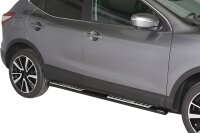 Schwellerrohre Design Schwarz für NISSAN Qashqai J11...