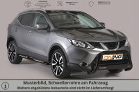 Schwellerrohre Design Schwarz für NISSAN Qashqai J11...