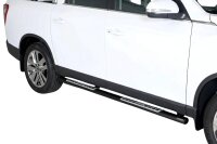Schwellerrohre Design Schwarz für SSANGYONG Musso & Grand Musso Bj. 2018- Edelstahl mit TÜV