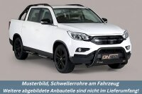 Schwellerrohre Design Schwarz für SSANGYONG Musso & Grand Musso Bj. 2018- Edelstahl mit TÜV