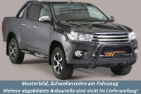 Schwellerrohre Design Schwarz für TOYOTA HiLux Doppelkabine ab Bj.2015- mit TÜV