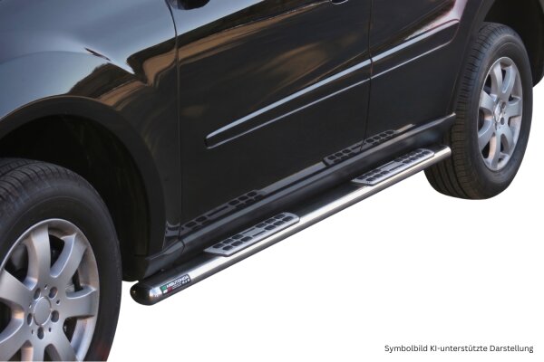 Schwellerrohre Design für Mercedes ML W164 Edelstahl mit TÜV