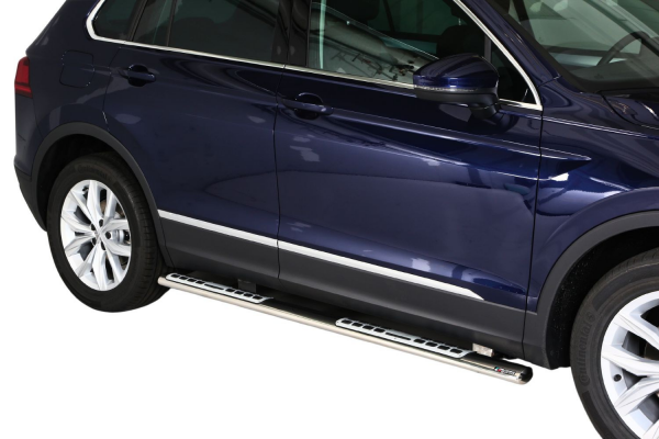 Schwellerrohre Design für VW Tiguan Bj.16- Edelstahl mit TÜV