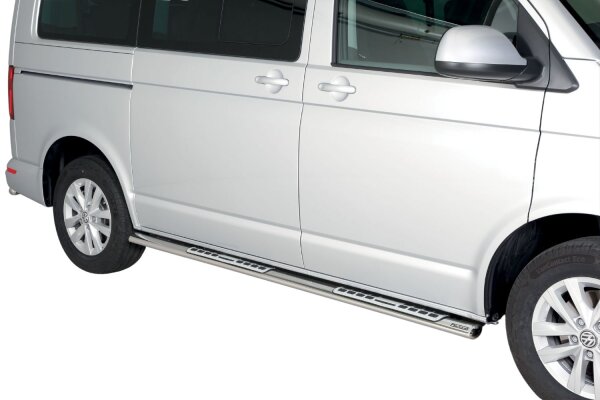 Schwellerrohre Design für VW T6 & T6.1 ab Bj.15- Edelstahl mit TÜV