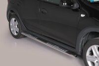 Schwellerrohre Design für DACIA Sandero Stepway Bj. 2013-2020 Edelstahl mit TÜV