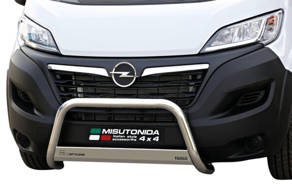 Frontbügel Edelstahl für OPEL Movano C 2022- 63mm mit Gutachten Frontschutzbügel