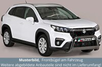 Frontbügel Edelstahl schwarz für Suzuki SX4 S-Cross Hybrid Bj. 2022- Ø63mm mit Gutachten