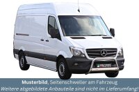 Schwellerrohre ohne Tritt für Mercedes Sprinter L2 W906 W907 W910 Edelstahl poliert Ø63mm TÜV