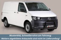 Schwellerrohre SCHWARZ oval mit Tritt für VW T6 & T6.1 ab Bj.15- Edelstahl mit TÜV