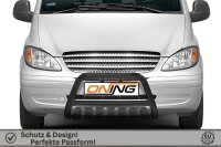 Frontschutzbügel SCHWARZ mit Blech passend für Mercedes Vito W639 Bj.2003-2010