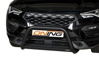 Frontbügel Edelstahl schwarz für Seat Ateca Bj21- Ø63mm Frontschutzbügel Gutachten