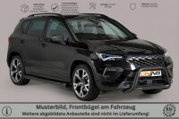 Frontbügel Edelstahl schwarz für Seat Ateca Bj21- Ø63mm Frontschutzbügel Gutachten
