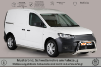 Schwellerrohre ohne Tritt für VW Caddy 5 Typ SB Bj.20- Edelstahl poliert Ø63mm TÜV