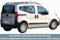 Schwellerrohre SCHWARZ ohne Tritt für Citroen Nemo...