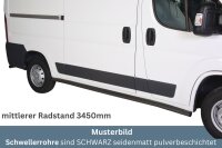 Schwellerrohre SCHWARZ ohne Tritt für Fiat Ducato...