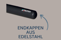 Schwellerrohre SCHWARZ ohne Tritt für Mercedes Sprinter L2 W906 W907 W910 Edelstahl Ø63mm TÜV