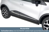 Schwellerrohre SCHWARZ ohne Tritt für Renault Captur...
