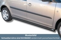 Schwellerrohre SCHWARZ ohne Tritt für Skoda Roomster...